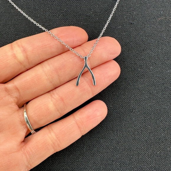 NWT Elegant Sterling Silver Wishbone Necklace - Picture 3 of 7